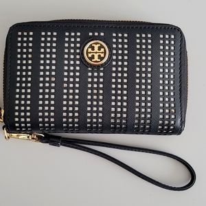Tory Burch black wristlet